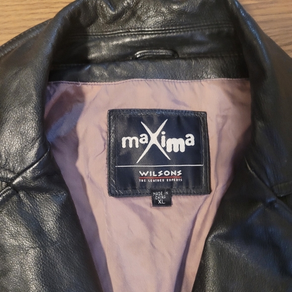 Vintage Maxima / Wilson's Black Leather Jacket - Picture 2 of 12
